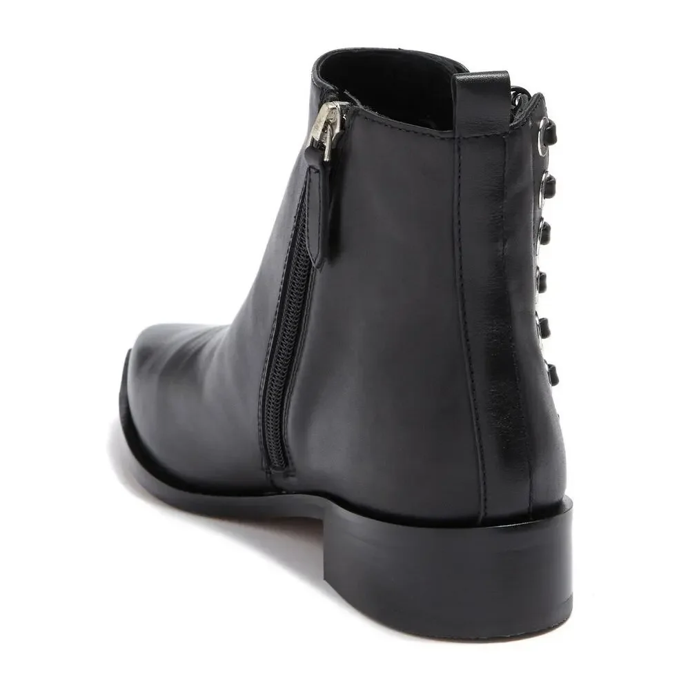 Linea Paolo Women Block Heel Ankle Booties Tatum Size US 5.5M Black Leather - Picture 3 of 5